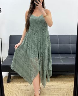 "BOHEMIAN COLLECTION" LACE DRESS SS2286 KAKI