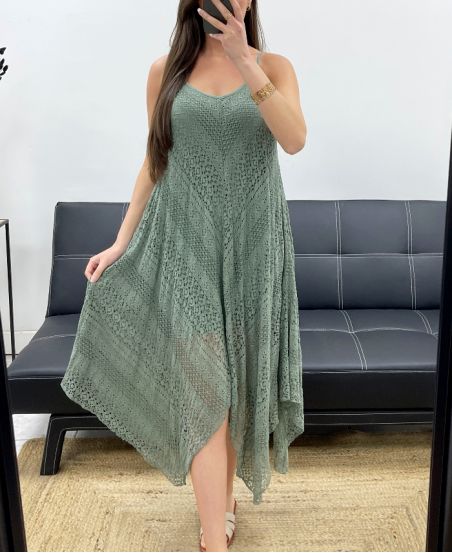 "BOHEMIAN COLLECTION" LACE DRESS SS2286 KAKI