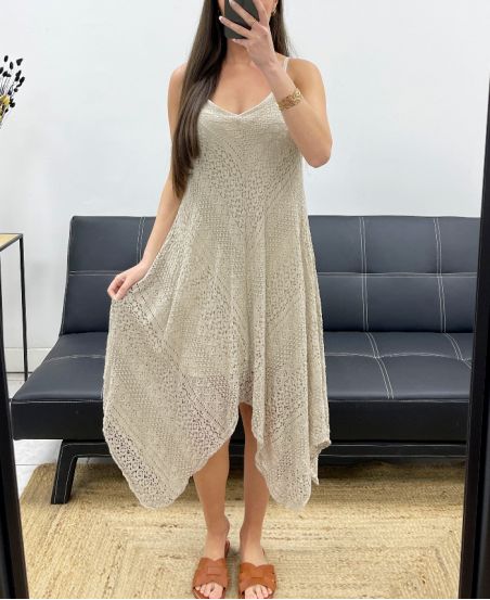 ABITO IN PIZZO "BOHEMIAN COLLECTION" PE2286 BEIGE