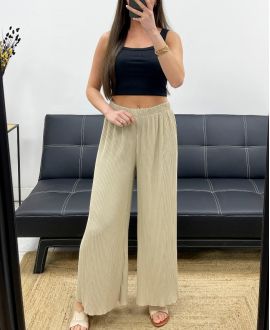 PE2260 GEPLOOIDE BROEK BEIGE