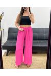 PE2260 SPODNIE PLISOWANE FUSHIA