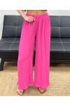 PE2260 SPODNIE PLISOWANE FUSHIA