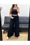 PE2260 GEPLOOIDE BROEK ZWART