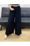 PE2260 GEPLOOIDE BROEK ZWART