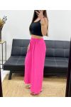 PE2260 SPODNIE PLISOWANE FUSHIA