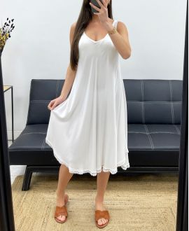 ABITO SVASATO CALZE PIZZO PE1182 BIANCO