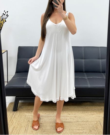 ABITO SVASATO CALZE PIZZO PE1182 BIANCO