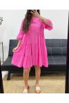 PE1166 SUKIENKA BAWEŁNIANA FUSHIA