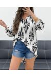 BEDRUCKTE FLUID-TUNIKA PE0466 SCHWARZ