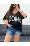 PULL TRICOT AMOUR LUREX PE0166 NOIR