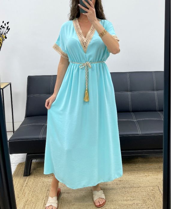 LANGES KLEID + PASTELLFARBENE PE2207 Krawatte