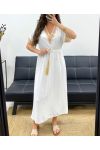LANGES KLEID + KRAWATTE PE2207 WEISS