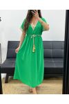 ROBE LONGUE + LIEN PE2207 VERT