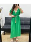 LANGES KLEID + GLIED PE2207 GRÜN
