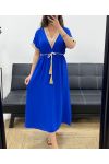 LANGES KLEID + KRAWATTE SS2207 KÖNIGSBLAU
