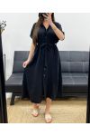 ROBE A BOUTONS PE304 NOIR