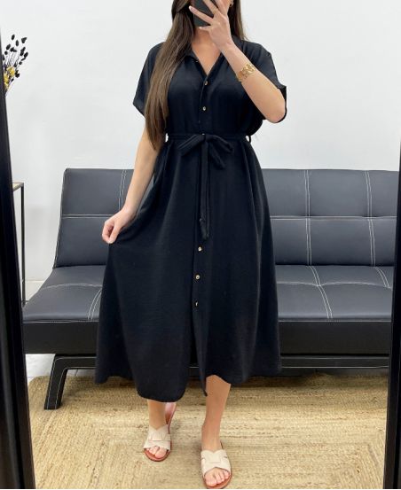 ABITO CON BOTTONI PE304 NERO
