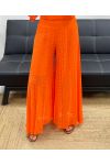 "COLLECTION BOHEME" PANTALON DENTELLE DOUBLé PE2273 ORANGE