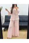 "BOHEMIAN COLLECTION" KANTEN BROEK DOUBLé PE2273 ROZE