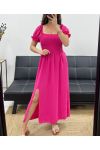 SUKIENKA MAXI Z ELASTYCZNYM ROZCIĘCIEM PE2191 FUSHIA