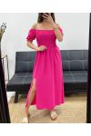 SUKIENKA MAXI Z ELASTYCZNYM ROZCIĘCIEM PE2191 FUSHIA