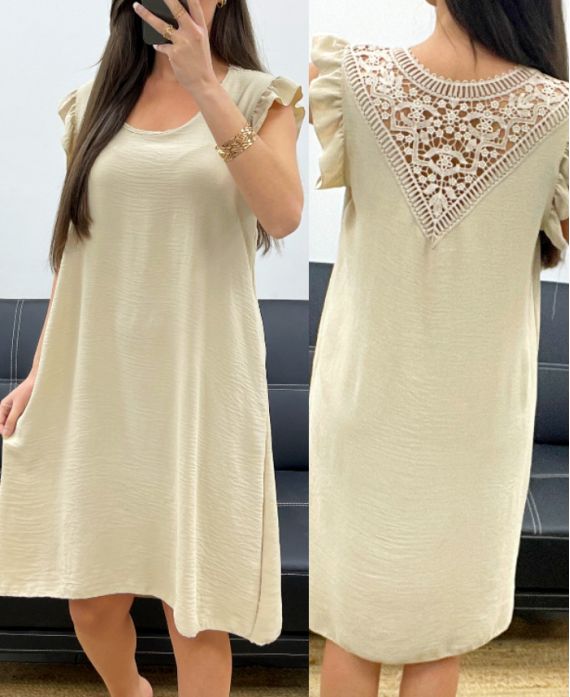 ABITO IN PIZZO FLUENTE PE1632 BEIGE
