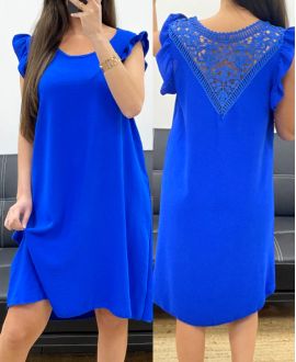 ABITO IN PIZZO FLUENTE PE1632 BLU REALE