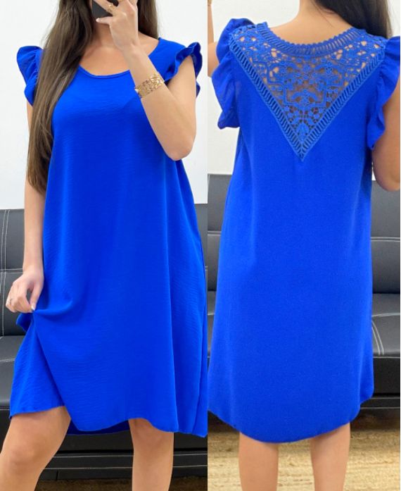 ABITO IN PIZZO FLUENTE PE1632 BLU REALE