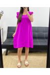 KLEID MIT FLIESSENDEM SPITZENRÜCKEN PE1632 LILA