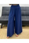 LOCKER FLIESSENDE HOSE MIT BREITEM GUMMIZUG PE1675 MARINEBLAU