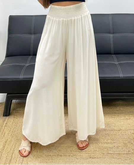LOCKER FLIESSENDE HOSE MIT WEITEM GUMMIZUG PE1675 BEIGE