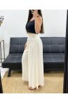 LOOSE FLOWING TROUSERS WITH WIDE ELASTIC PE1675 BEIGE