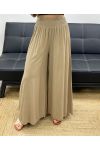 LOCKER FLIESSENDE HOSE MIT BREITEM GUMMIZUG PE1675 TAUPE