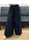 LOCKER FLIESSENDE HOSE MIT BREITEM GUMMIZUG PE1675 SCHWARZ