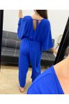 COMBINAISON PANTALON LARGE DOS A NOUER PE2177 BLEU ROYAL