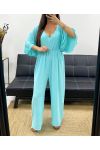 COMBINAISON PANTALON LARGE DOS A NOUER PE2177 PASTEL
