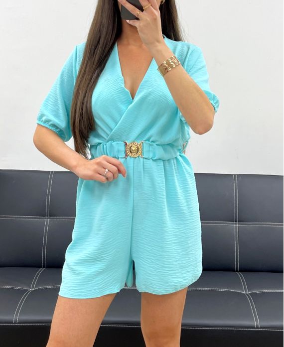 COMBINATIE VAN SHORTS + ELASTISCHE TAILLEBAND AANGEBODEN PE2183 PASTEL