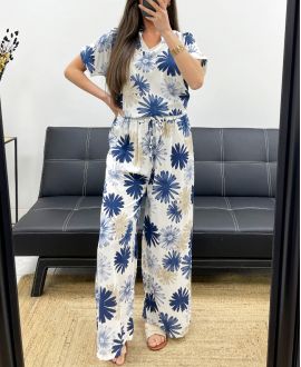 SET CAMICETTA + PANTALONE STAMPATO PE2122 NAVY