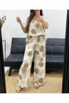 SET CAMICETTA + PANTALONE STAMPATO PE2122 TAUPE
