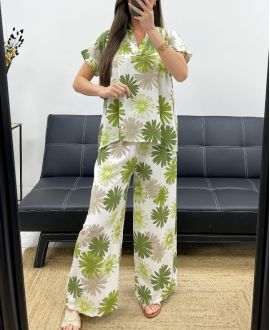 BLUSE + BEDRUCKTES HOSENSET PE2122 KHAKI