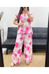 CHEMIISER + SET PANTALONE STAMPATO PE2122 FUCSIA