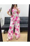 CHEMIISER + SET PANTALONE STAMPATO PE2122 FUCSIA