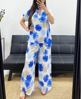 CHEMIISER + PRINTED PANTS SET SS2122 ROYAL BLUE