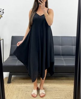 EVALEE KLEID MIT TRÄGERN PE2115 SCHWARZ