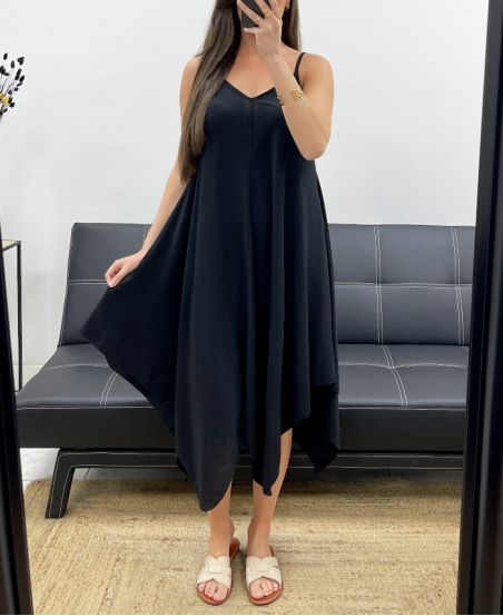 EVALEE KLEID MIT TRÄGERN PE2115 SCHWARZ
