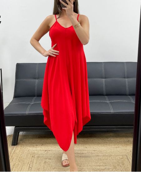 EVALEE KLEID MIT TRÄGERN PE2115 ROT