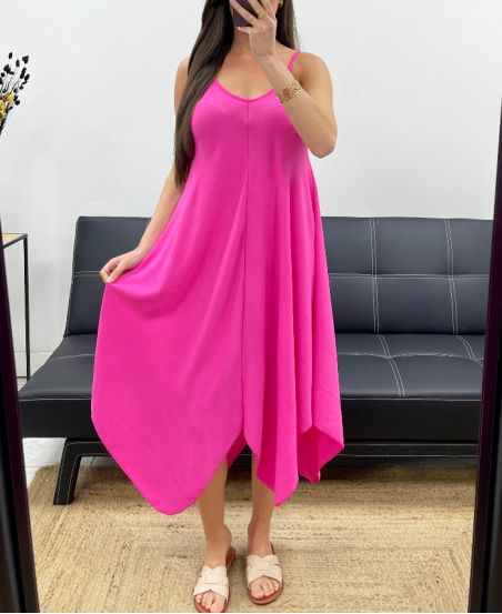 EVALEE ABITO CON SPALLINE PE2115 FUCSIA