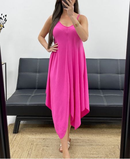 EVALEE KLEID MIT TRÄGERN PE2115 FUSHIA