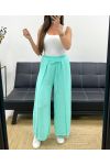 PE2057 PANTALONE CON VOLANT DA ANNODARE VERDE PASTELLO
