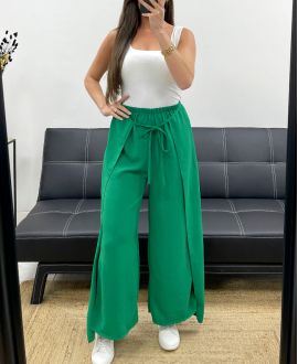 TIE-ON RUFFLE PANTS SS2057 EMERALD GREEN